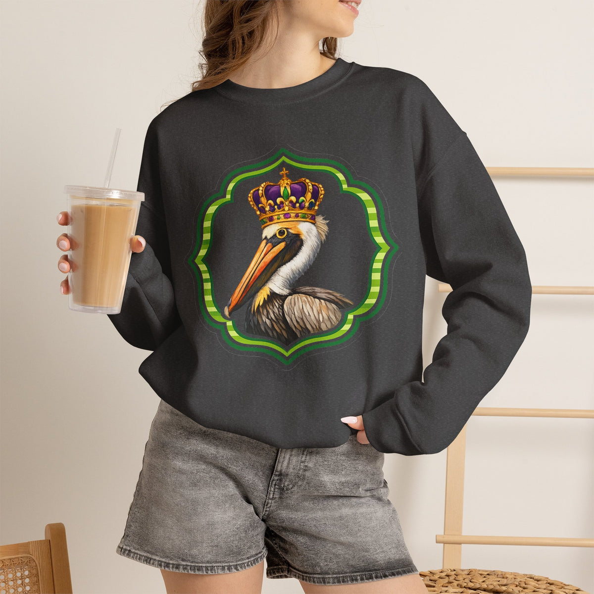 Crowned on the Bayou Unisex Heavy Blend™ Crewneck Sweatshirt