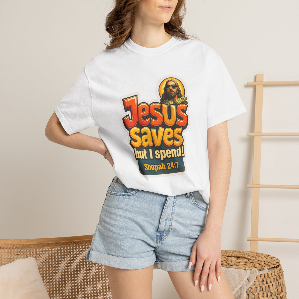 JESUS SAVES BUT I SPEND COMFORT COLORS