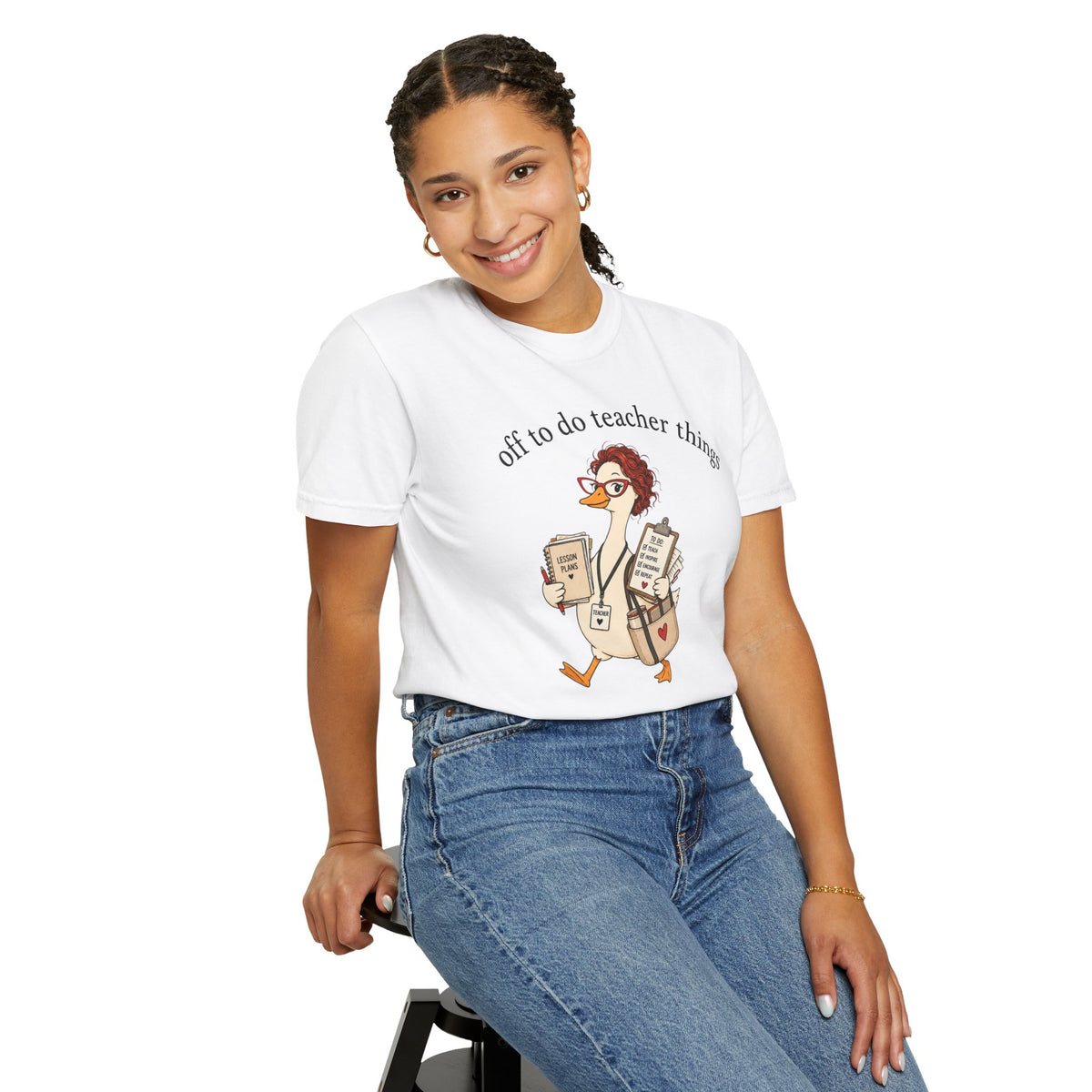 Off to Do Teacher Things Duck Comfort Colors® Tee | Funny Teacher Shirt