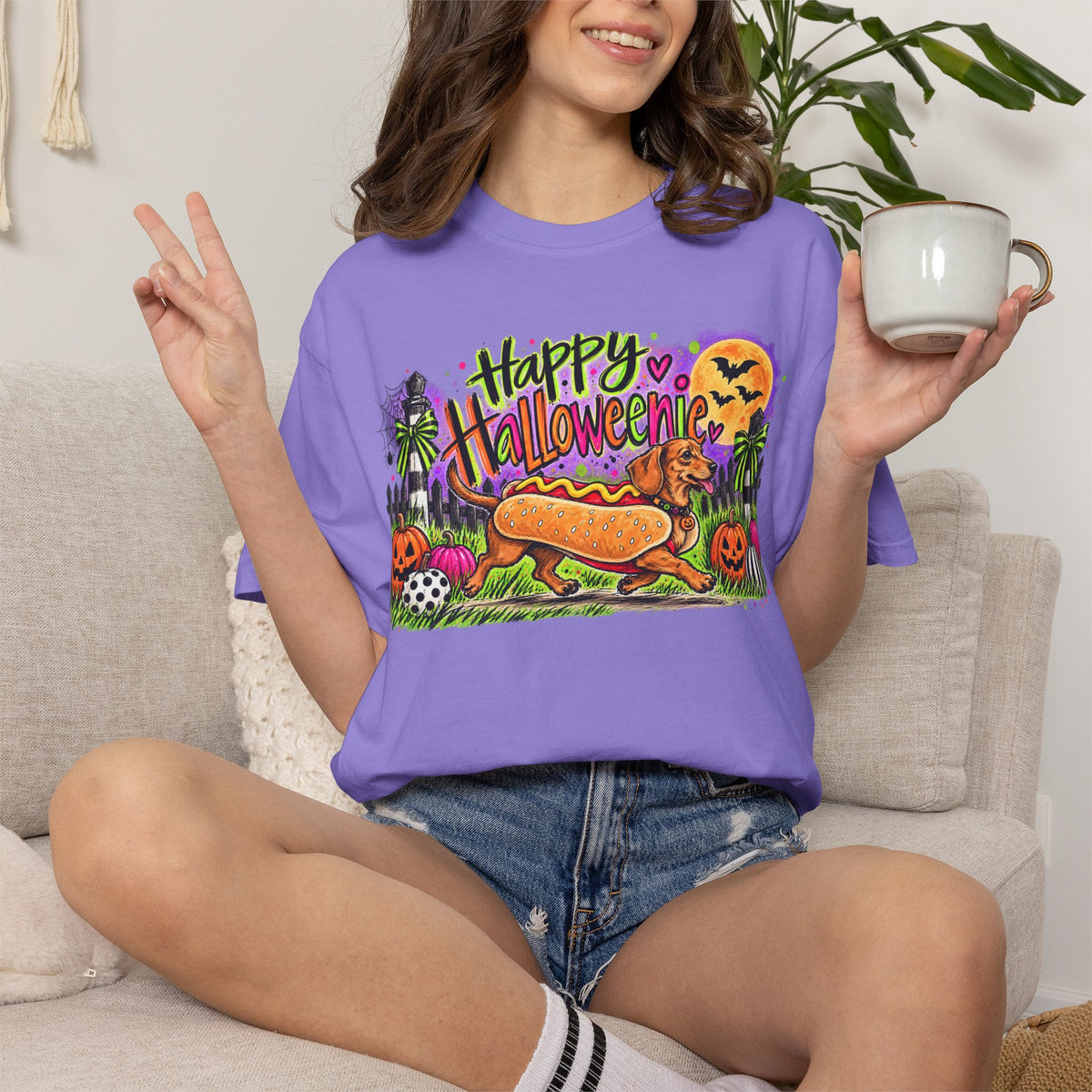 Happy Halloweenie Comfort Colors
