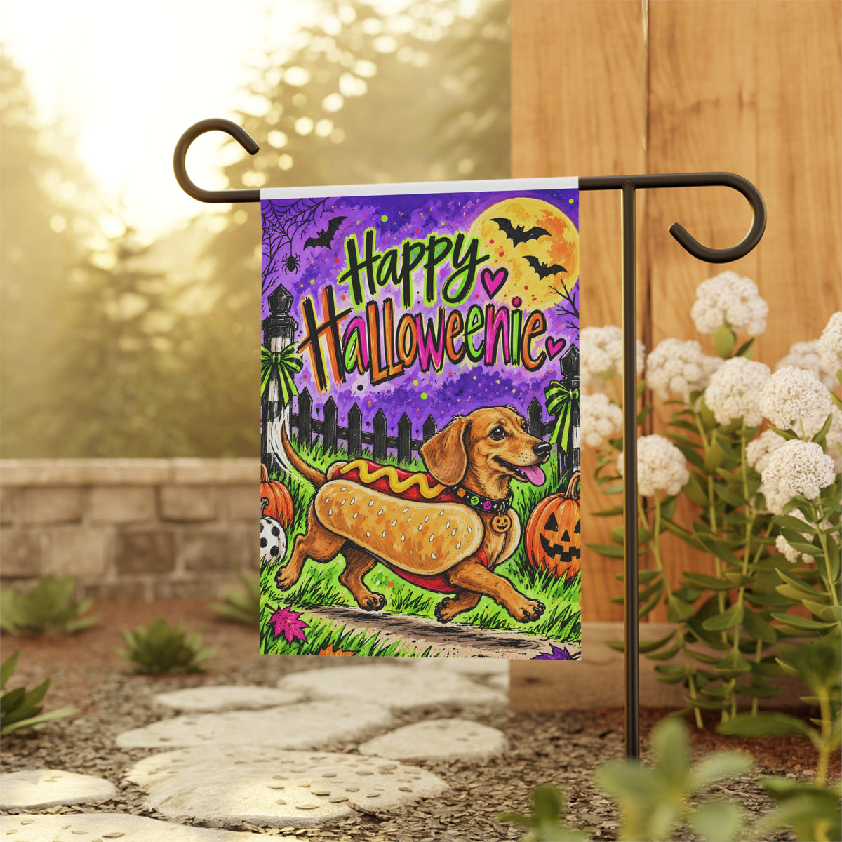 Happy Halloweenie Garden & House Banner