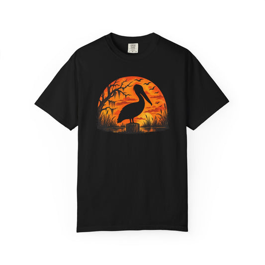 Bayou Sunset Pelican Comfort Colors Tee