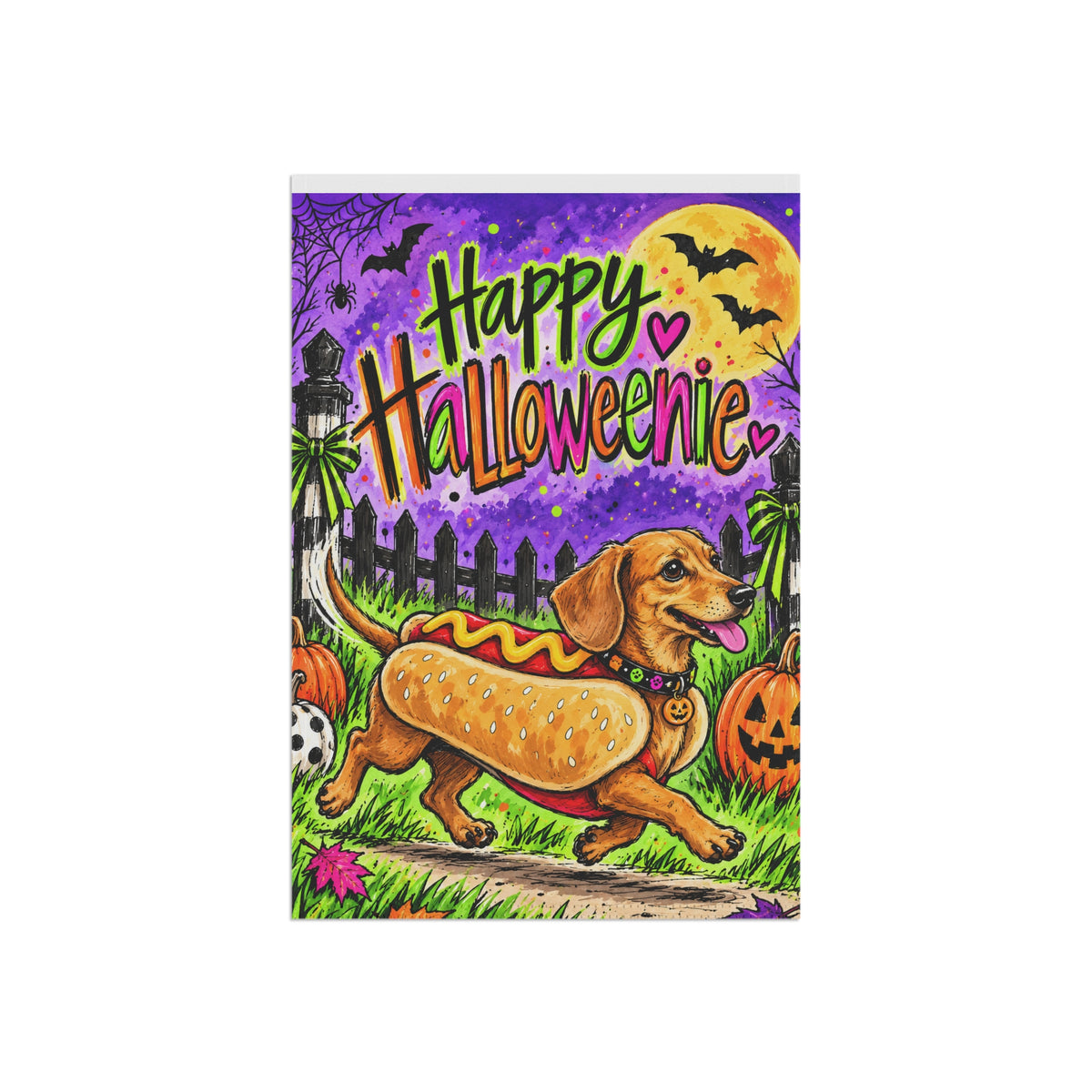 Happy Halloweenie Garden & House Banner