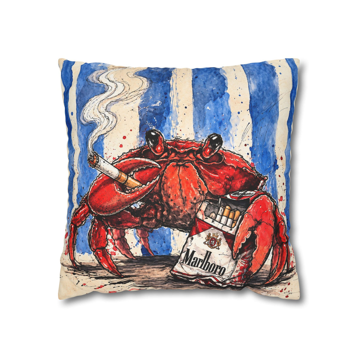 Crabby Habit Square Poly Canvas Pillowcase