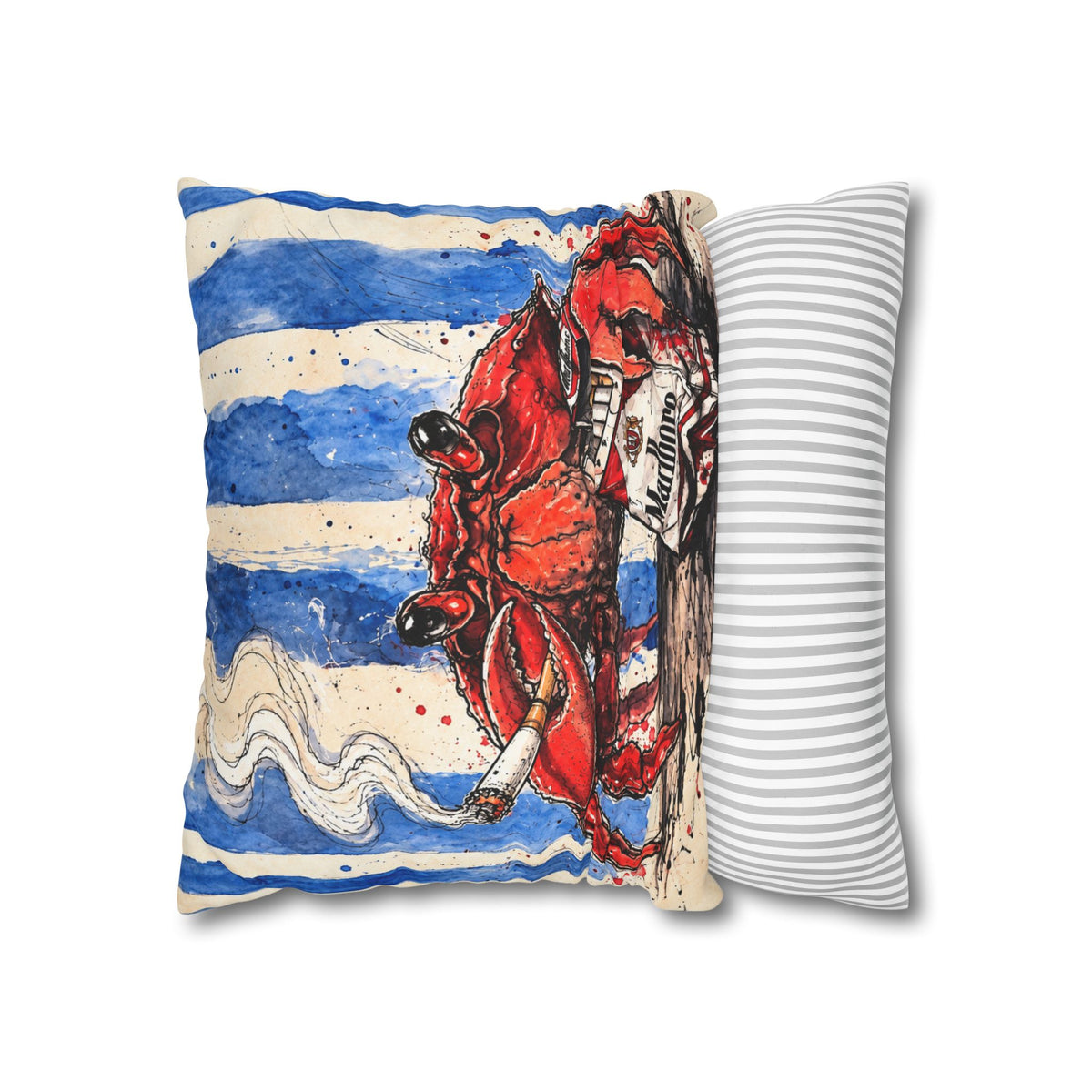 Crabby Habit Square Poly Canvas Pillowcase
