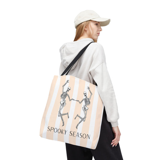 Spooky Season Skeleton Tote Bag