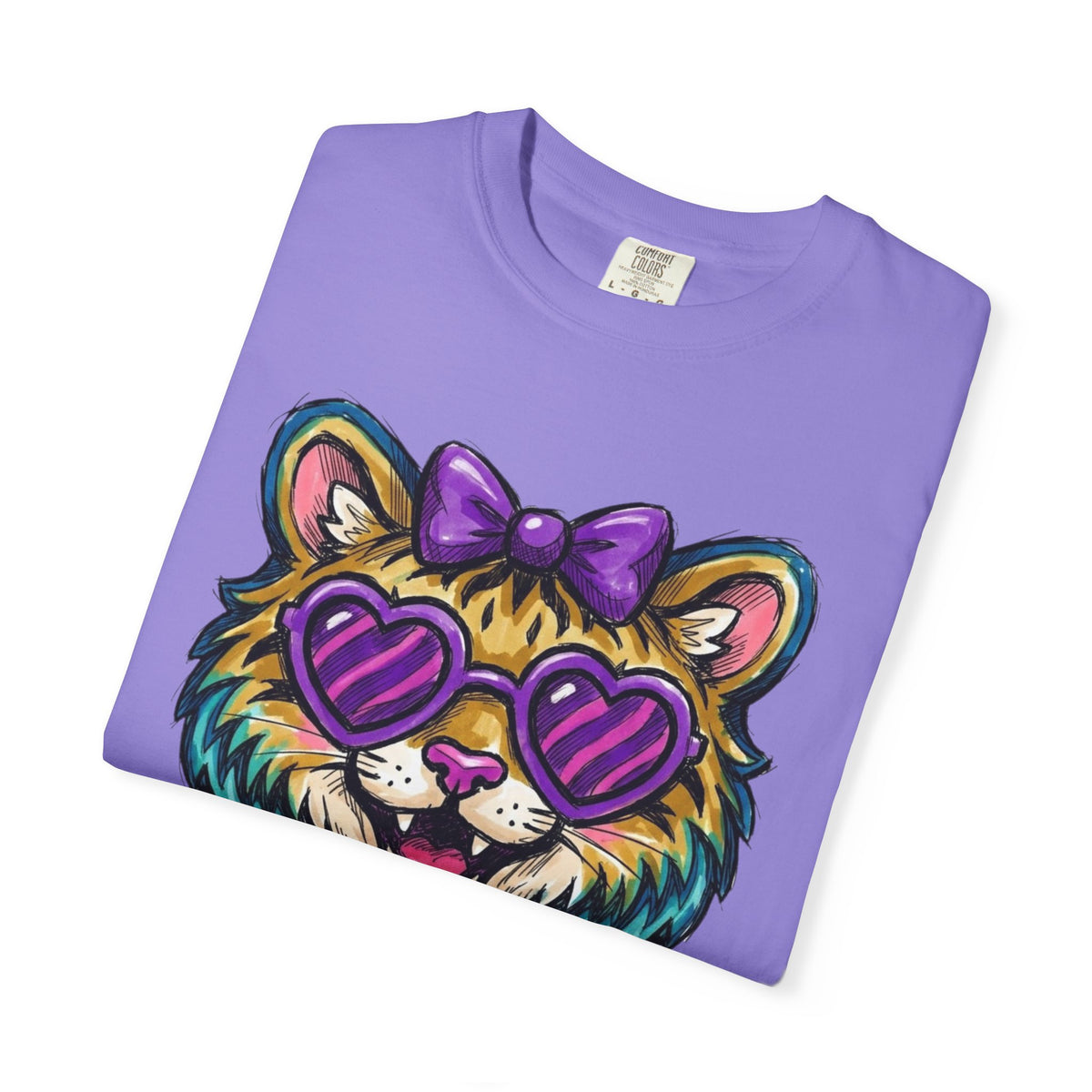 Tiger Kiffen Adult Bow Unisex Garment-Dyed T-shirt