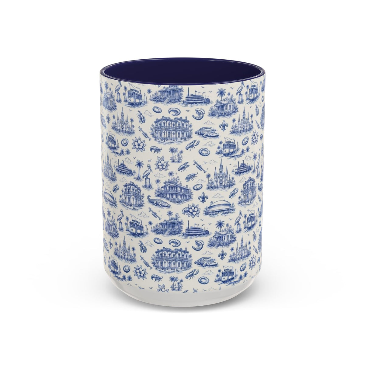 Royal Street Blues Louisiana Toile Accent Mug | 11 oz & 15 oz