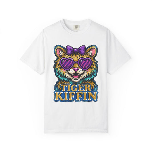 Tiger Kiffen Adult Bow Unisex Garment-Dyed T-shirt