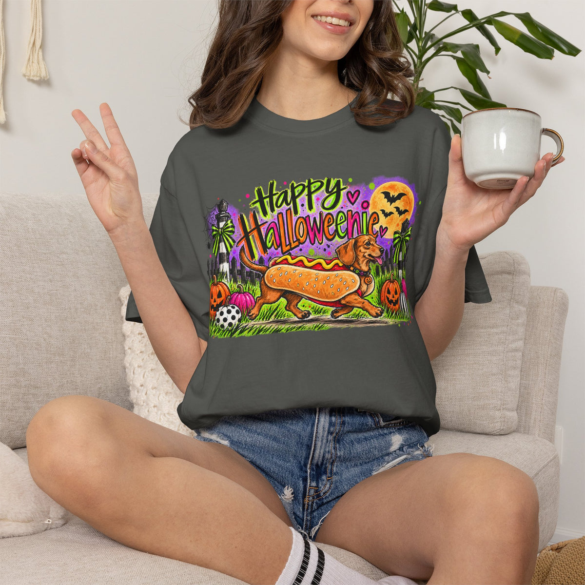 Happy Halloweenie Comfort Colors