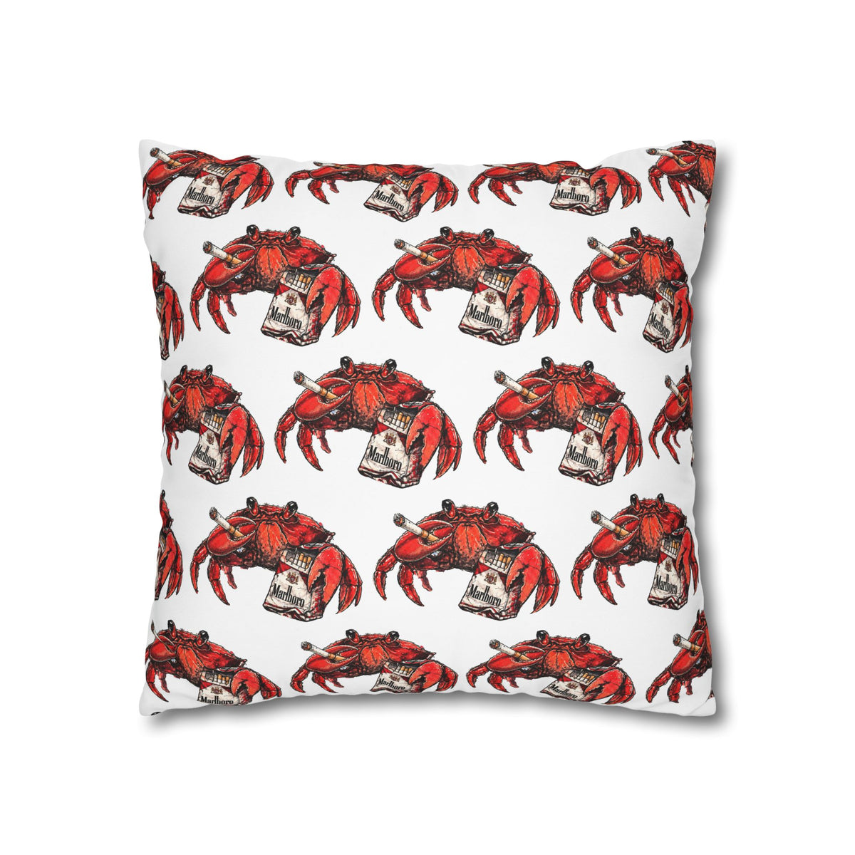 Crabby Habit Square Poly Canvas Pillowcase