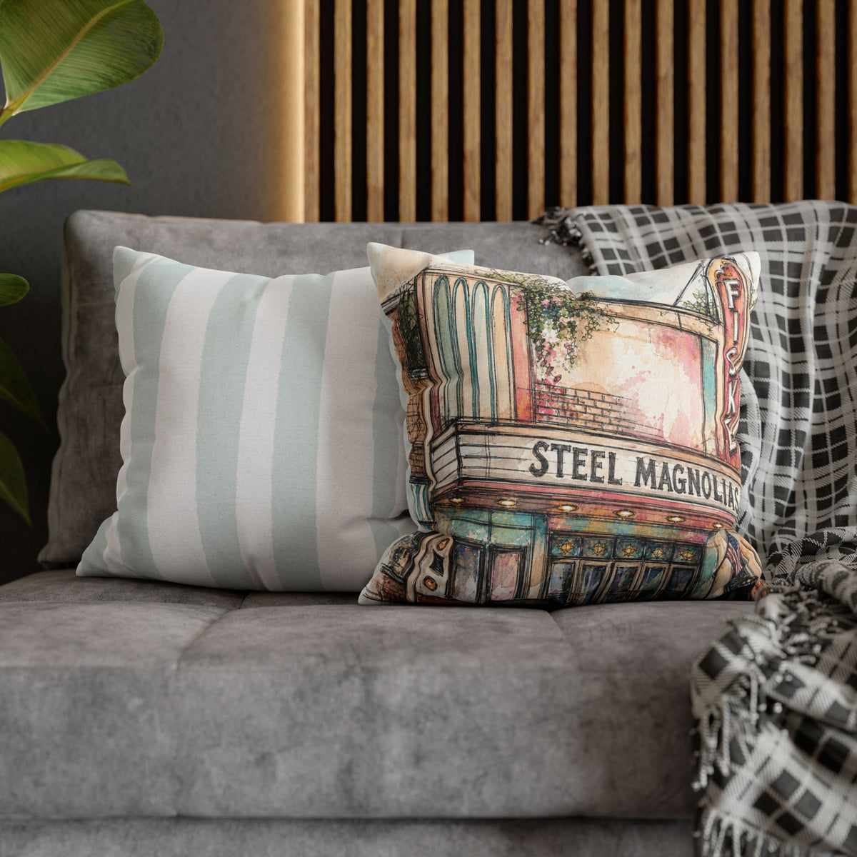 Fiske Theatre, Oak Grove, Louisiana Spun Polyester Square Pillowcase