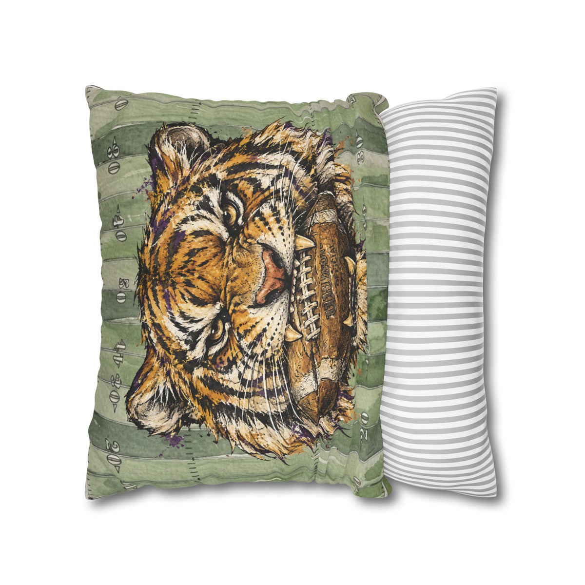 Touchdown Tiger Square Pillowcase