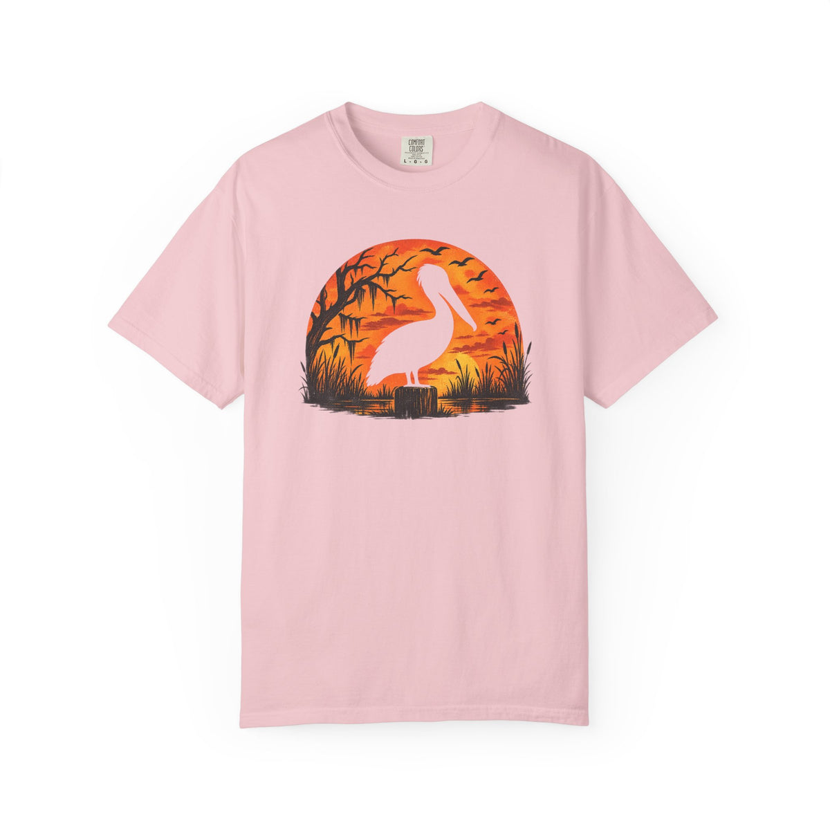 Bayou Sunset Pelican Comfort Colors Tee