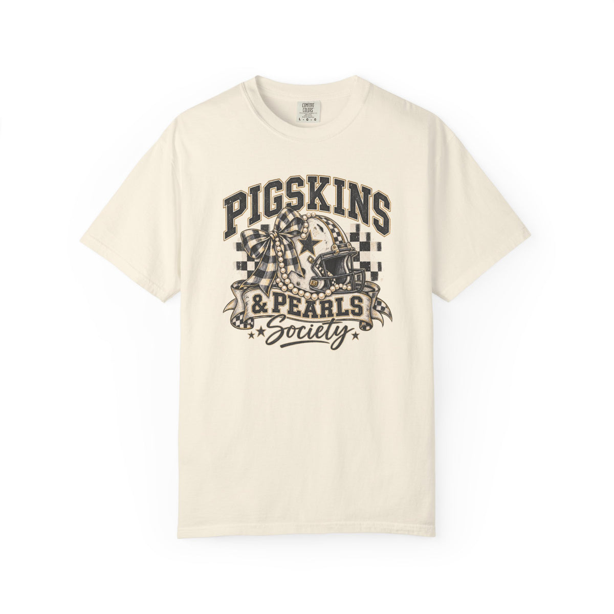 Pigskins & Pearls Society Comfort Colors® Tee
