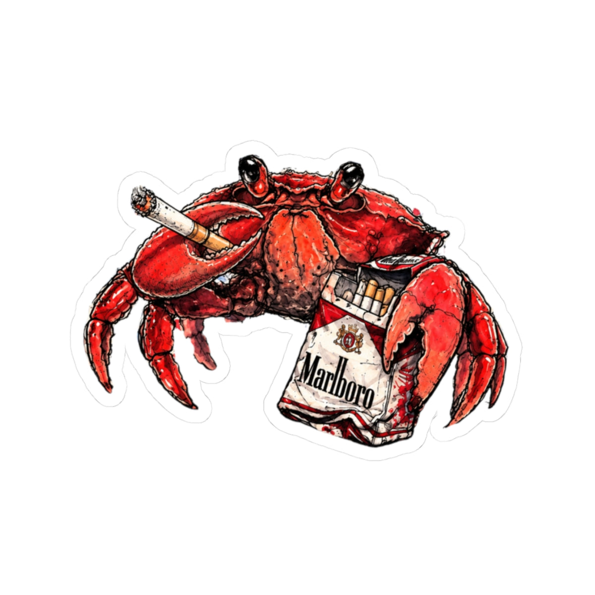 Crabby Habit Kiss-Cut Stickers