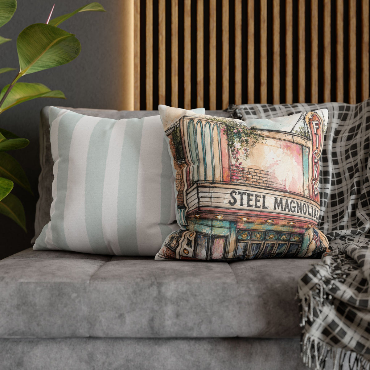 Fiske Theatre, Oak Grove, Louisiana Spun Polyester Square Pillowcase