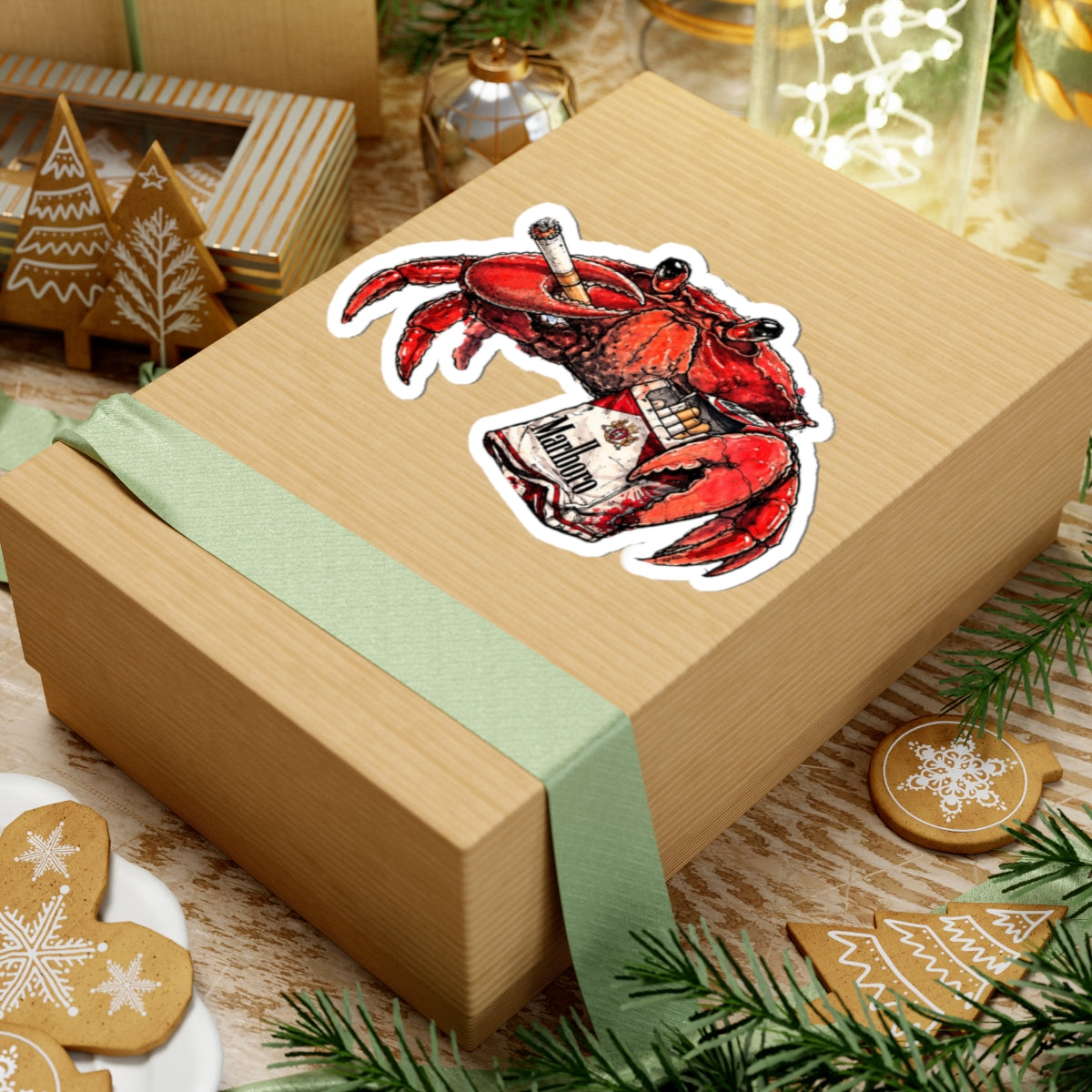 Crabby Habit Kiss-Cut Stickers