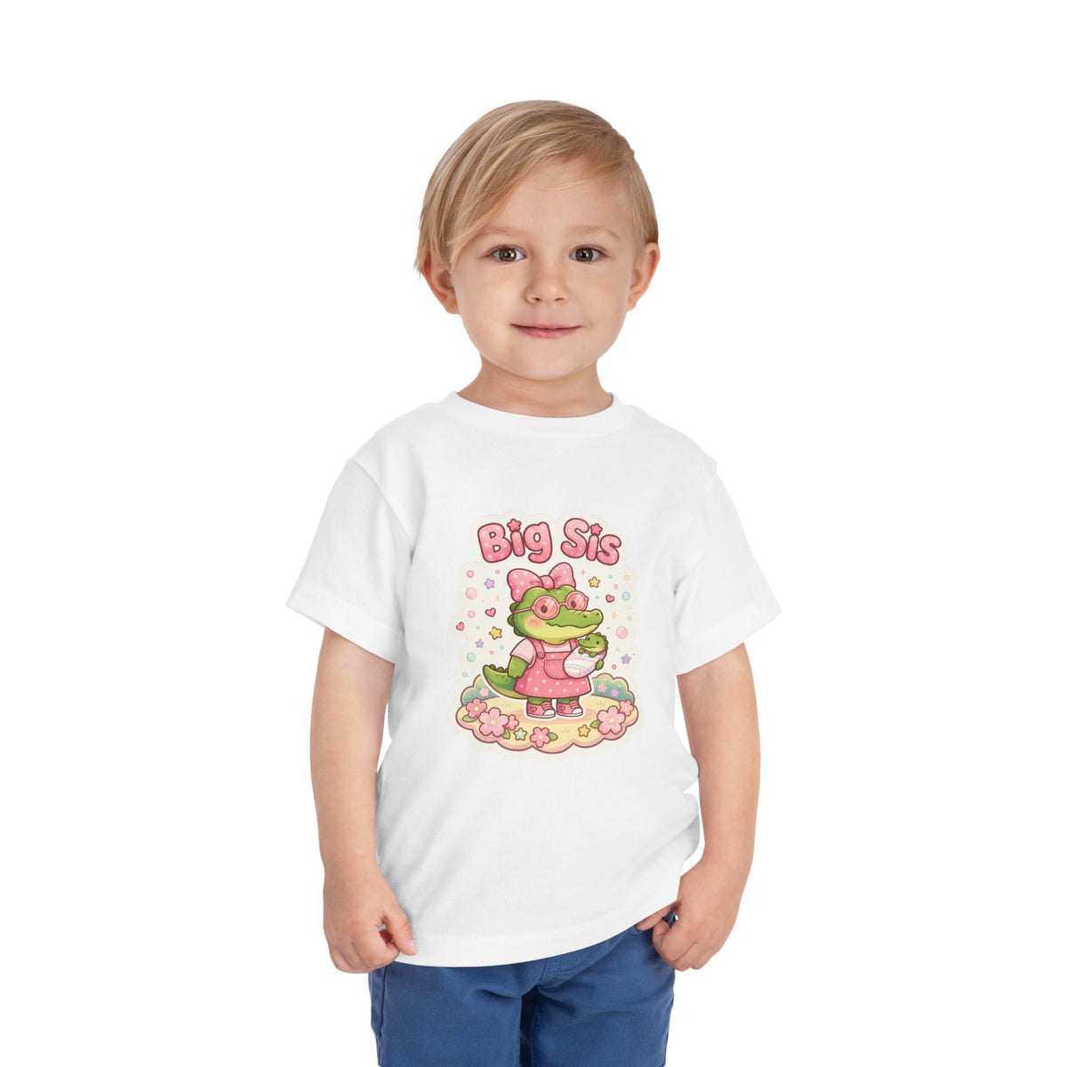 Big Sis Gator Toddler Short Sleeve Tee