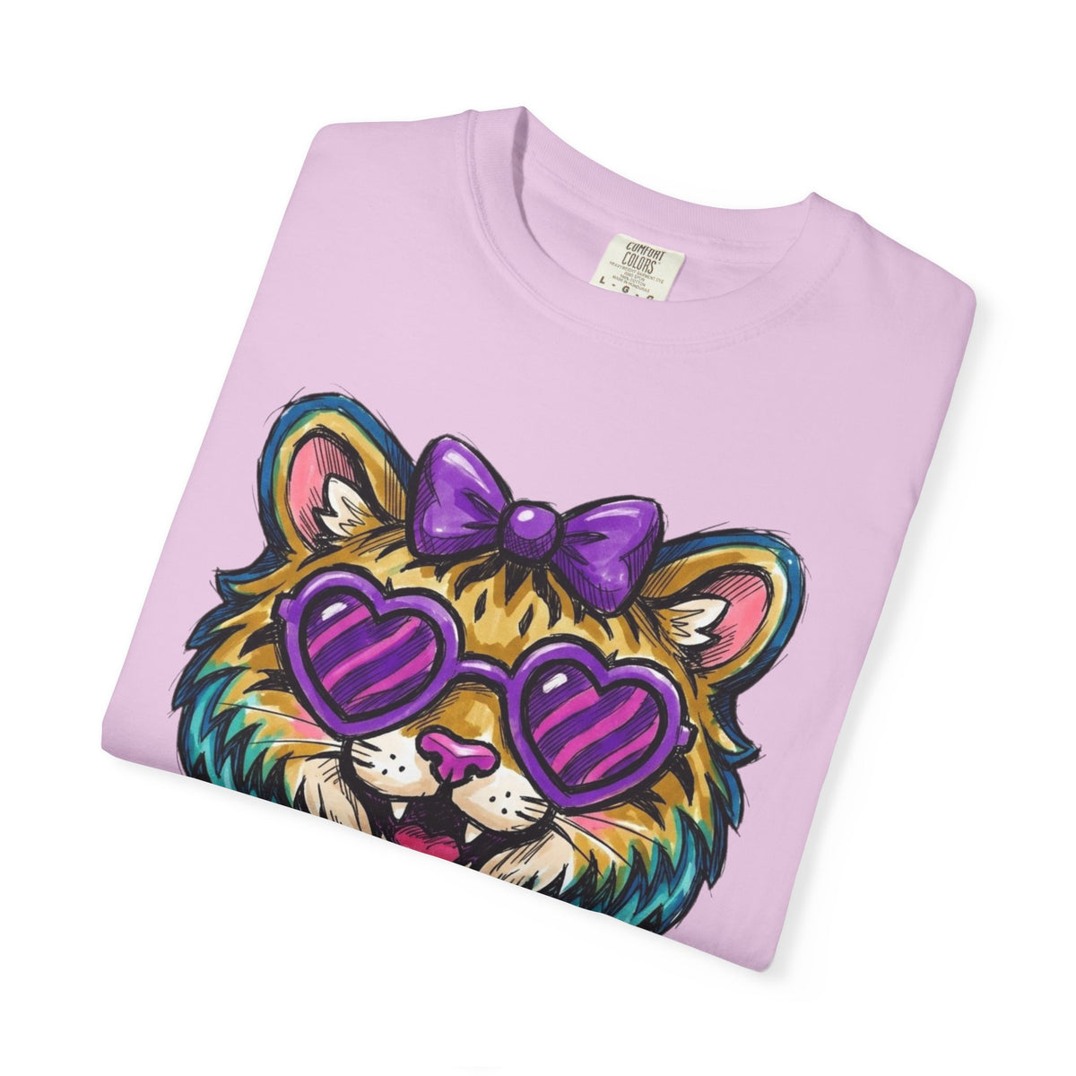 Tiger Kiffen Adult Bow Unisex Garment-Dyed T-shirt