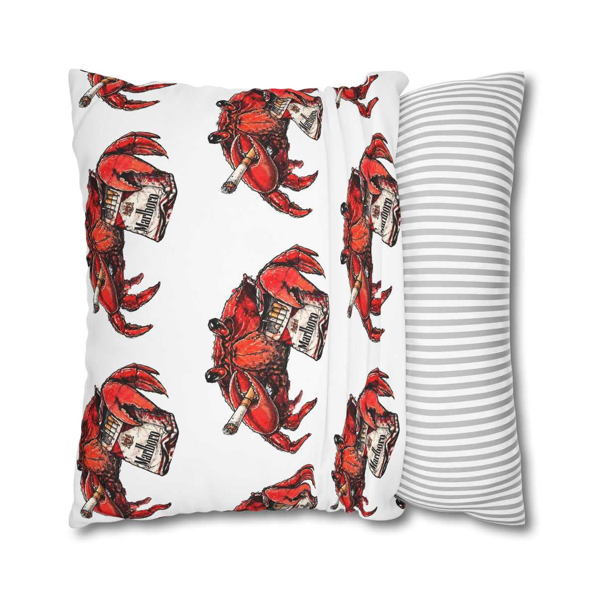 Crabby Habit Square Poly Canvas Pillowcase
