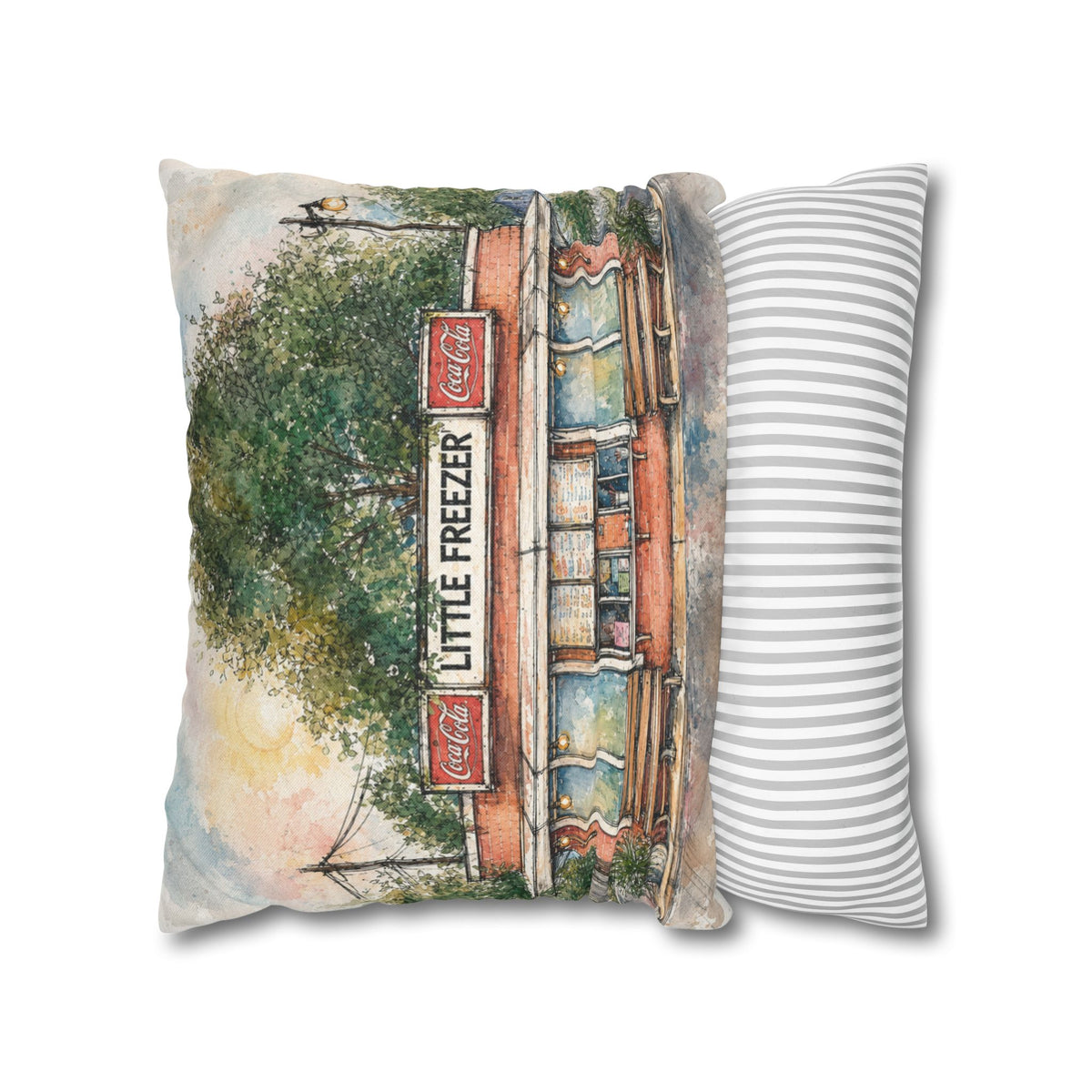 Little Freezer, Oak Grove, Louisiana Spun Polyester Square Pillowcase
