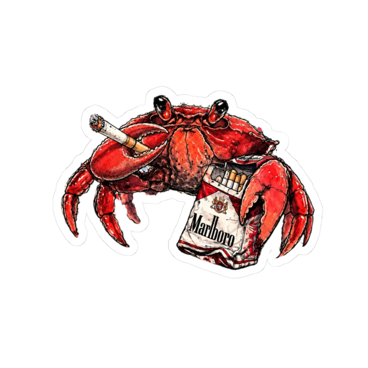 Crabby Habit Kiss-Cut Stickers
