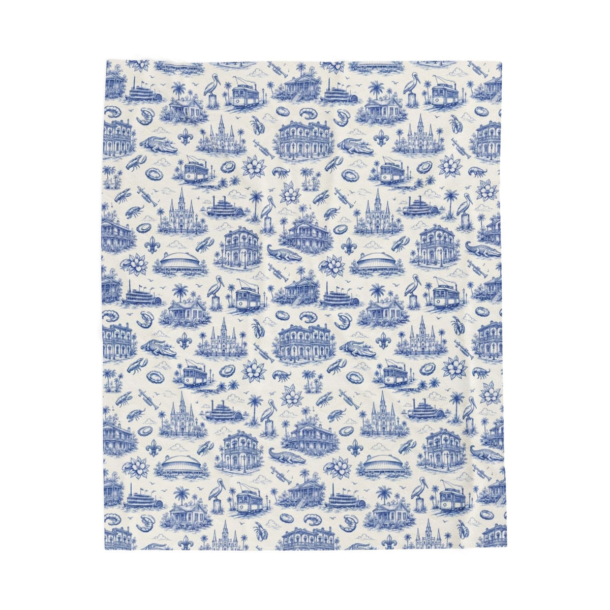 Royal Blues Street Velveteen Blanket
