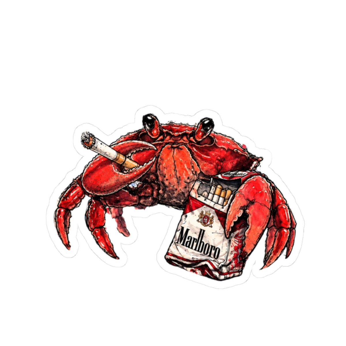 Crabby Habit Kiss-Cut Stickers