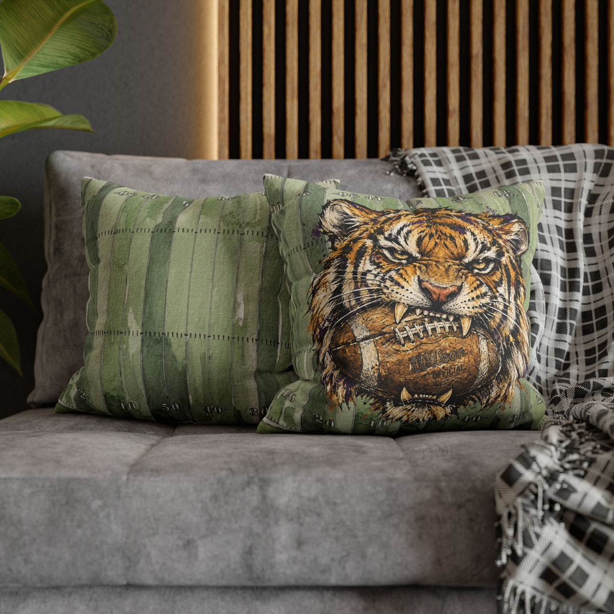Touchdown Tiger Square Pillowcase