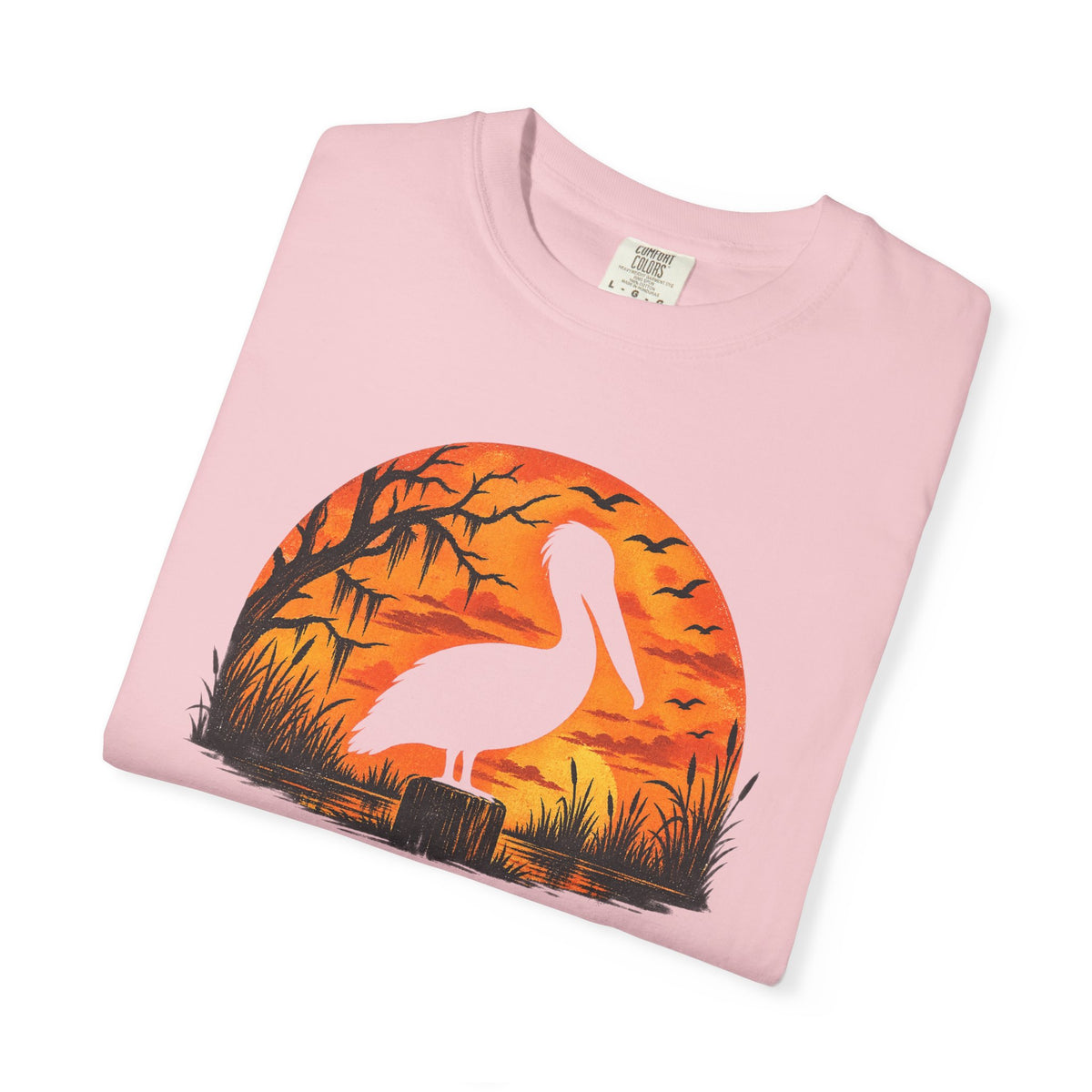 Bayou Sunset Pelican Comfort Colors Tee