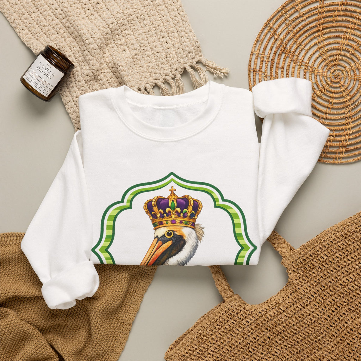 Crowned on the Bayou Unisex Heavy Blend™ Crewneck  Sweatshirt