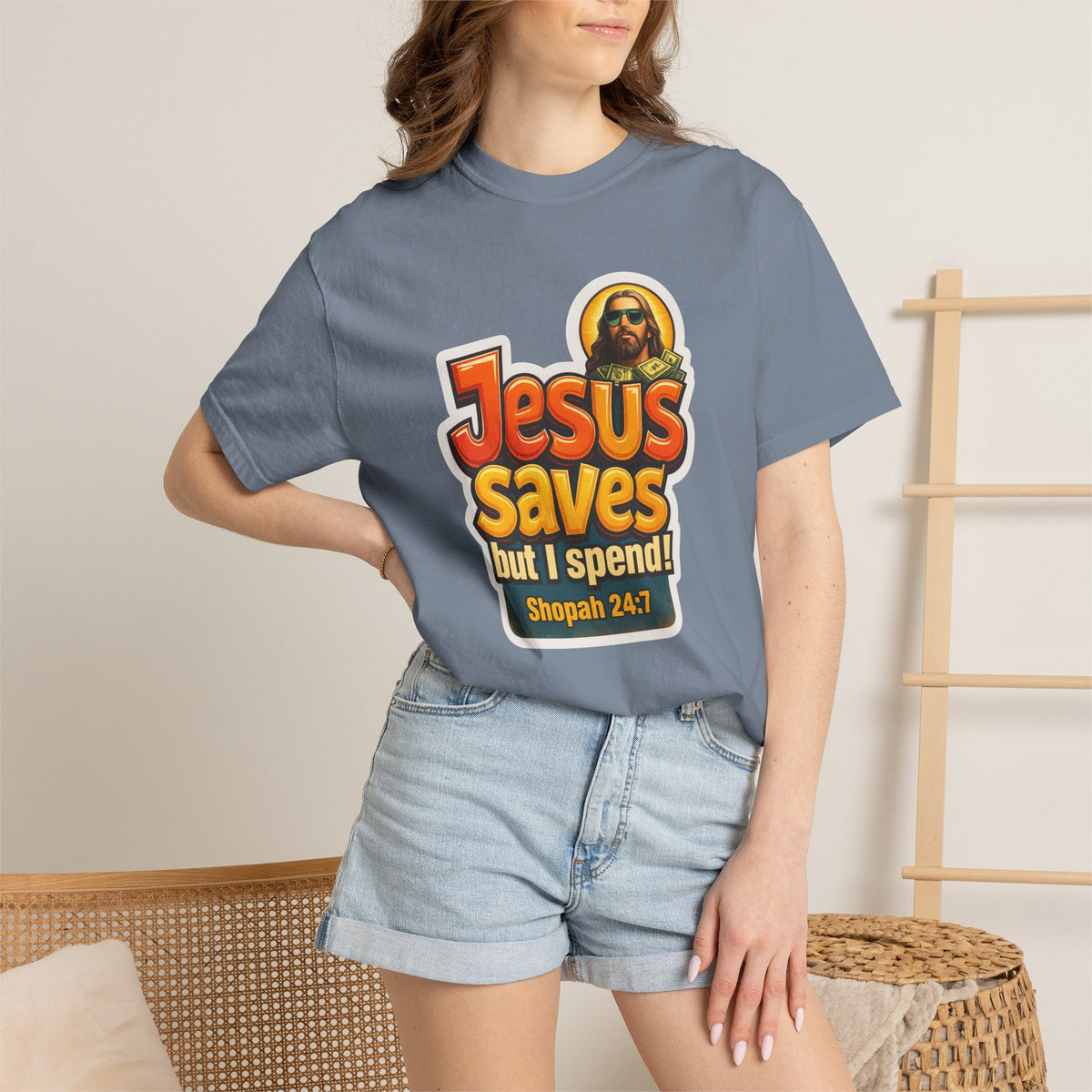 JESUS SAVES BUT I SPEND COMFORT COLORS