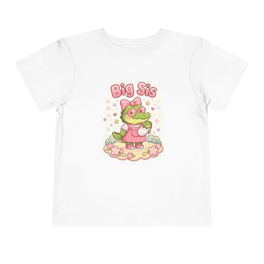 Big Sis Gator Toddler Short Sleeve Tee