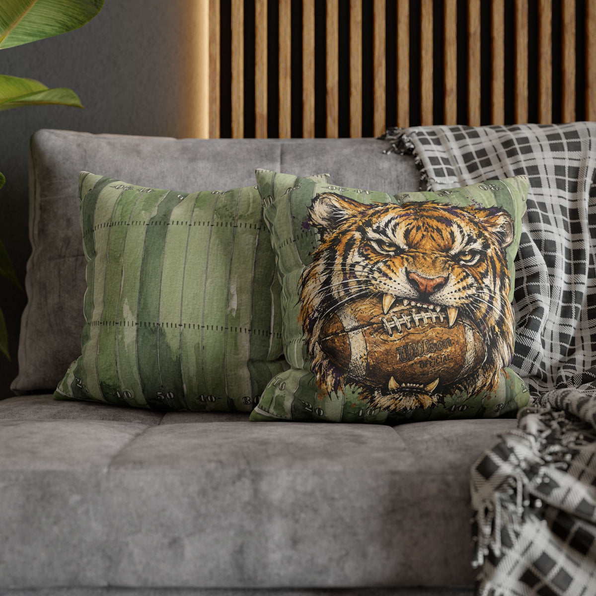 Touchdown Tiger Square Pillowcase