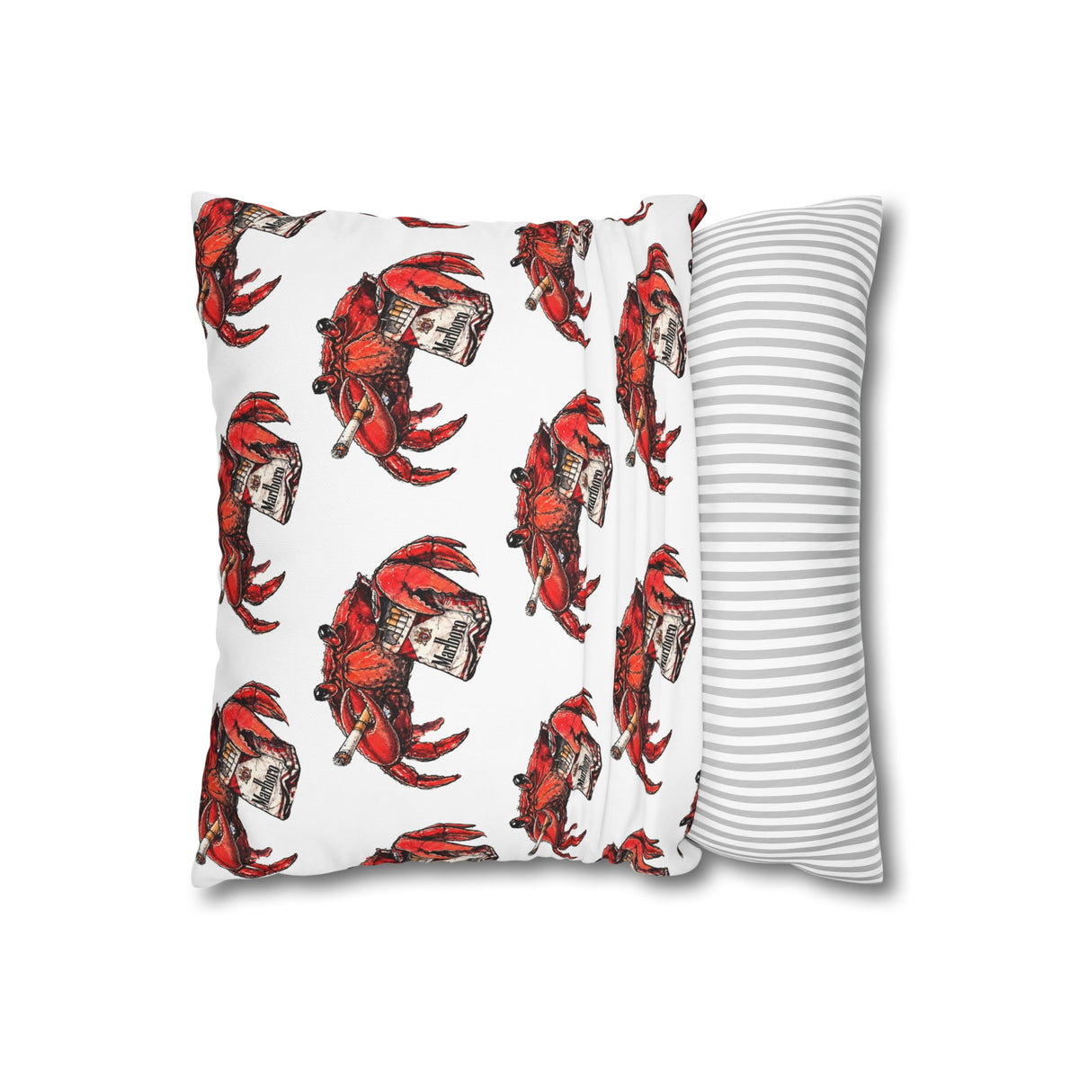 Crabby Habit Square Poly Canvas Pillowcase
