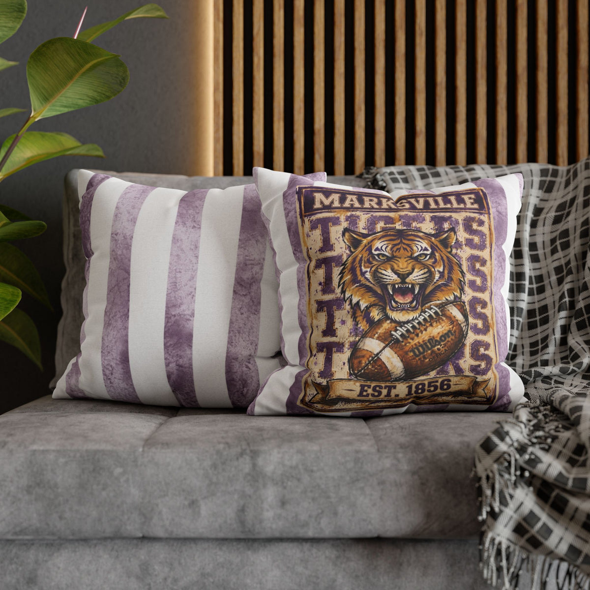 Marksville High Tiger Spun Polyester Square Pillowcase