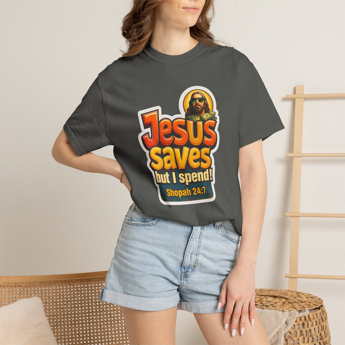 JESUS SAVES BUT I SPEND COMFORT COLORS