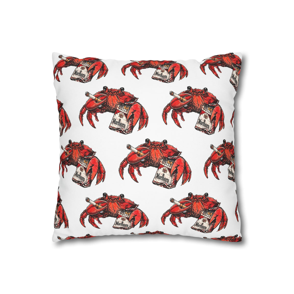 Crabby Habit Square Poly Canvas Pillowcase