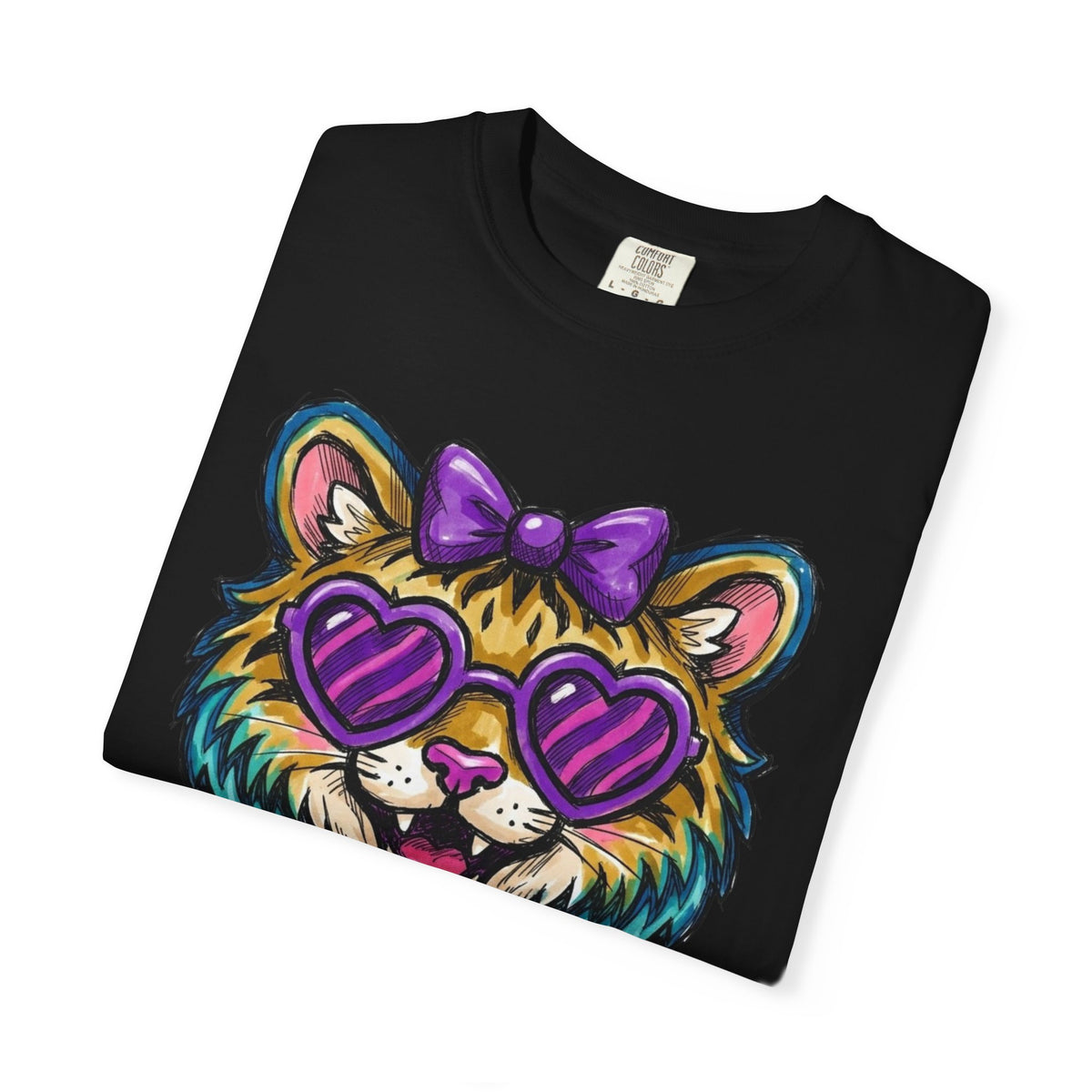 Tiger Kiffen Adult Bow Unisex Garment-Dyed T-shirt