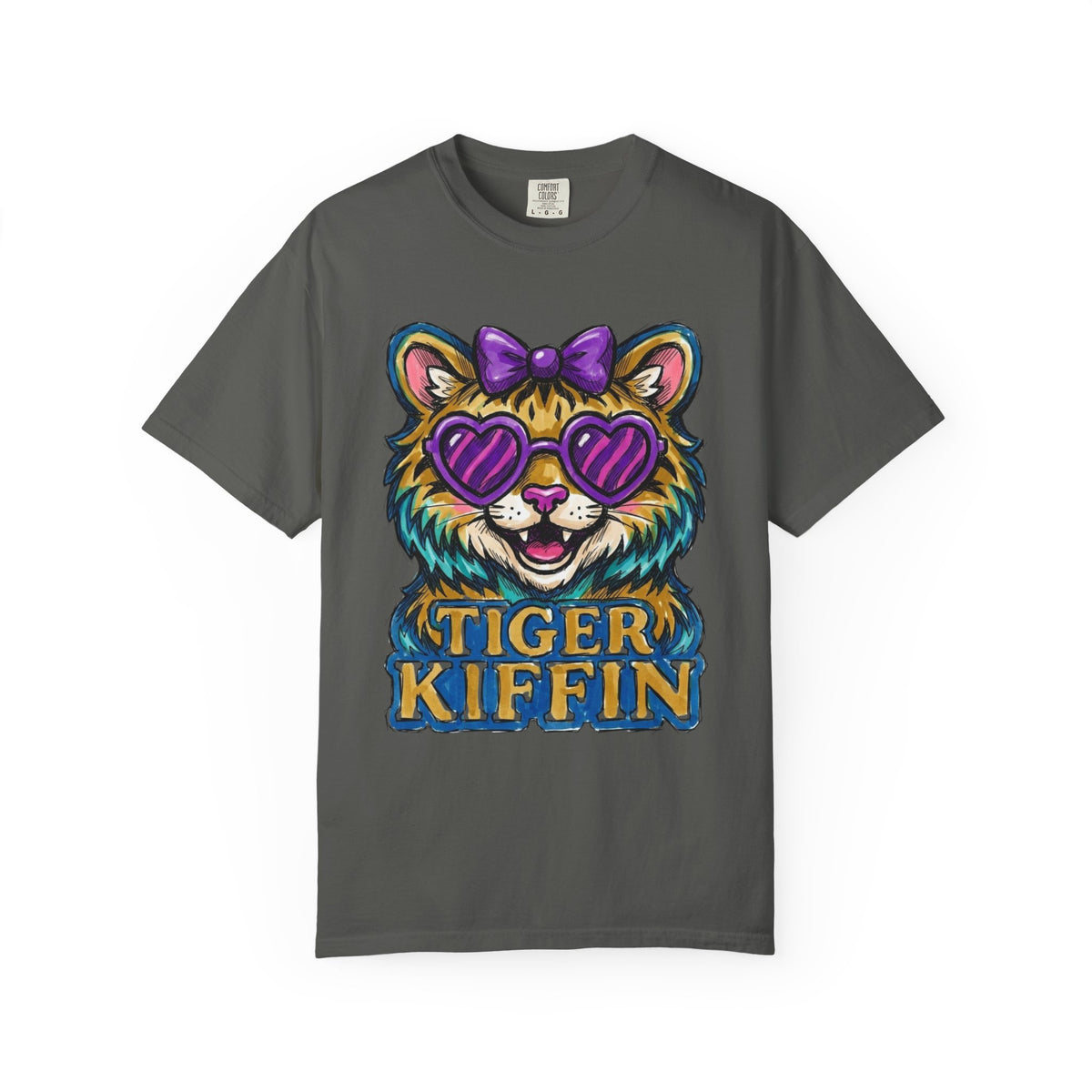Tiger Kiffen Adult Bow Unisex Garment-Dyed T-shirt