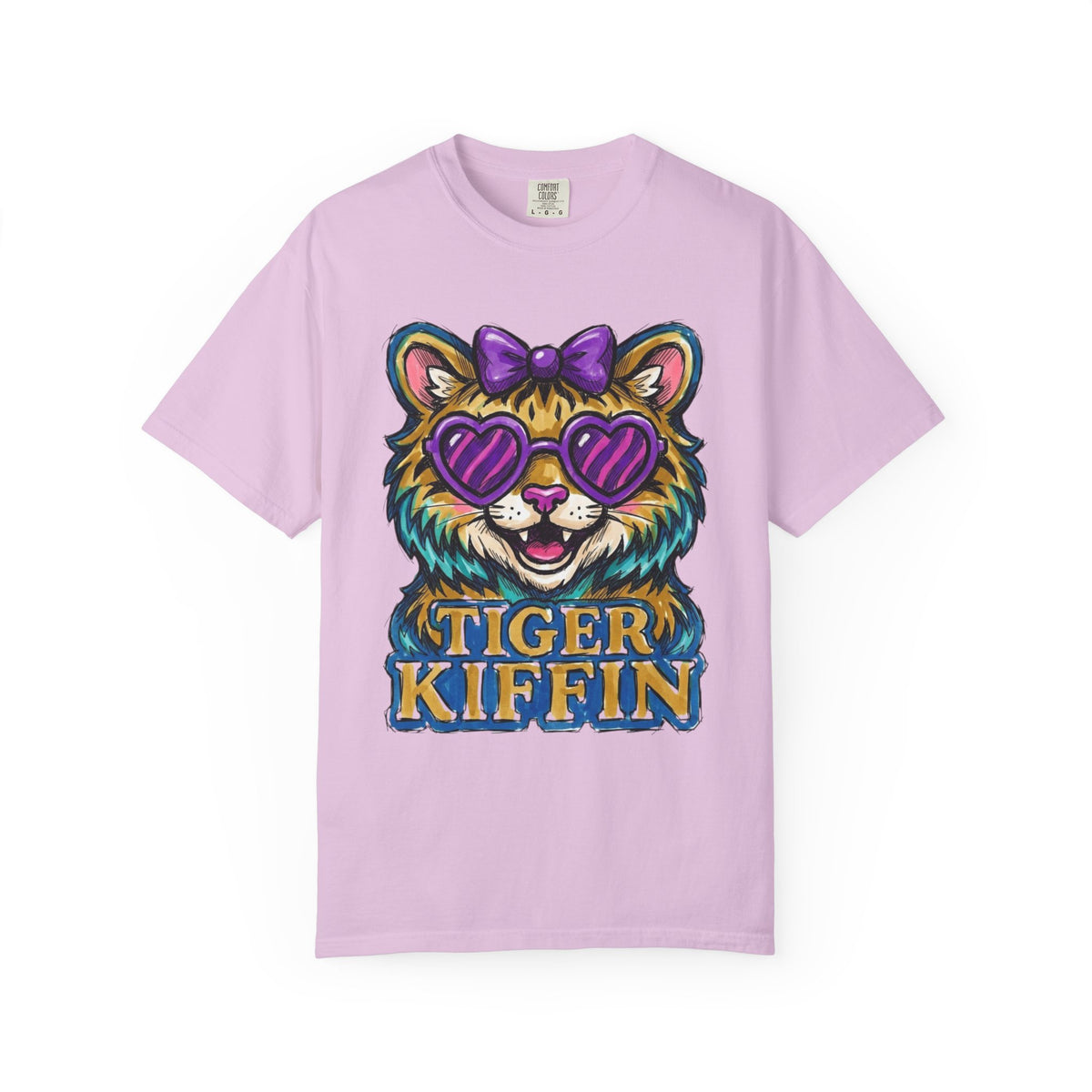 Tiger Kiffen Adult Bow Unisex Garment-Dyed T-shirt