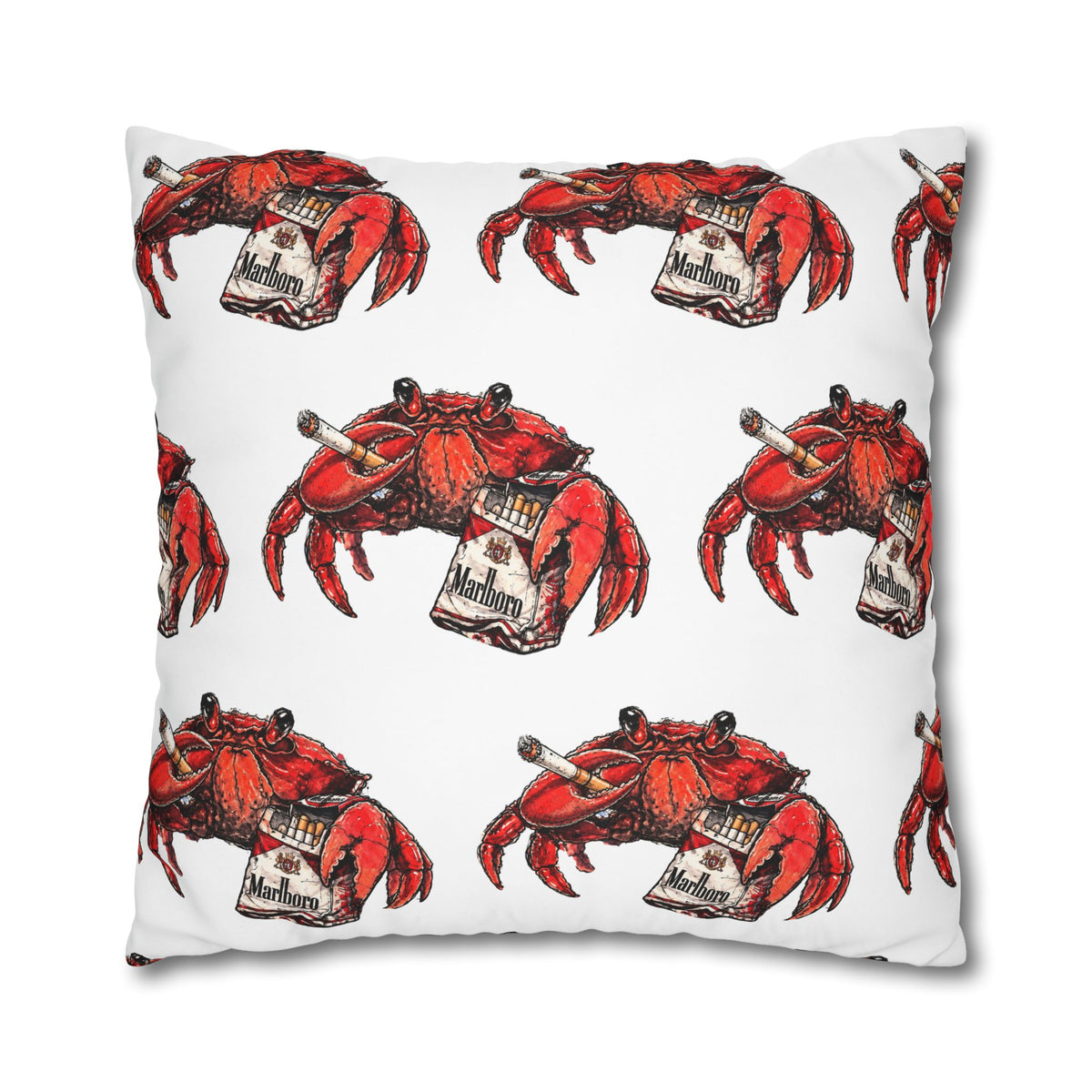Crabby Habit Square Poly Canvas Pillowcase