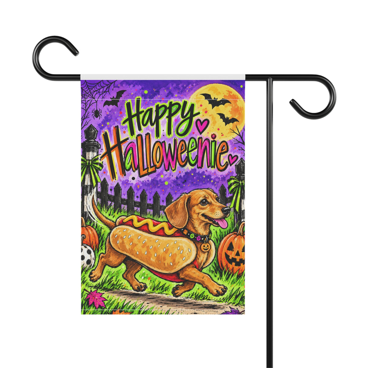 Happy Halloweenie Garden & House Banner