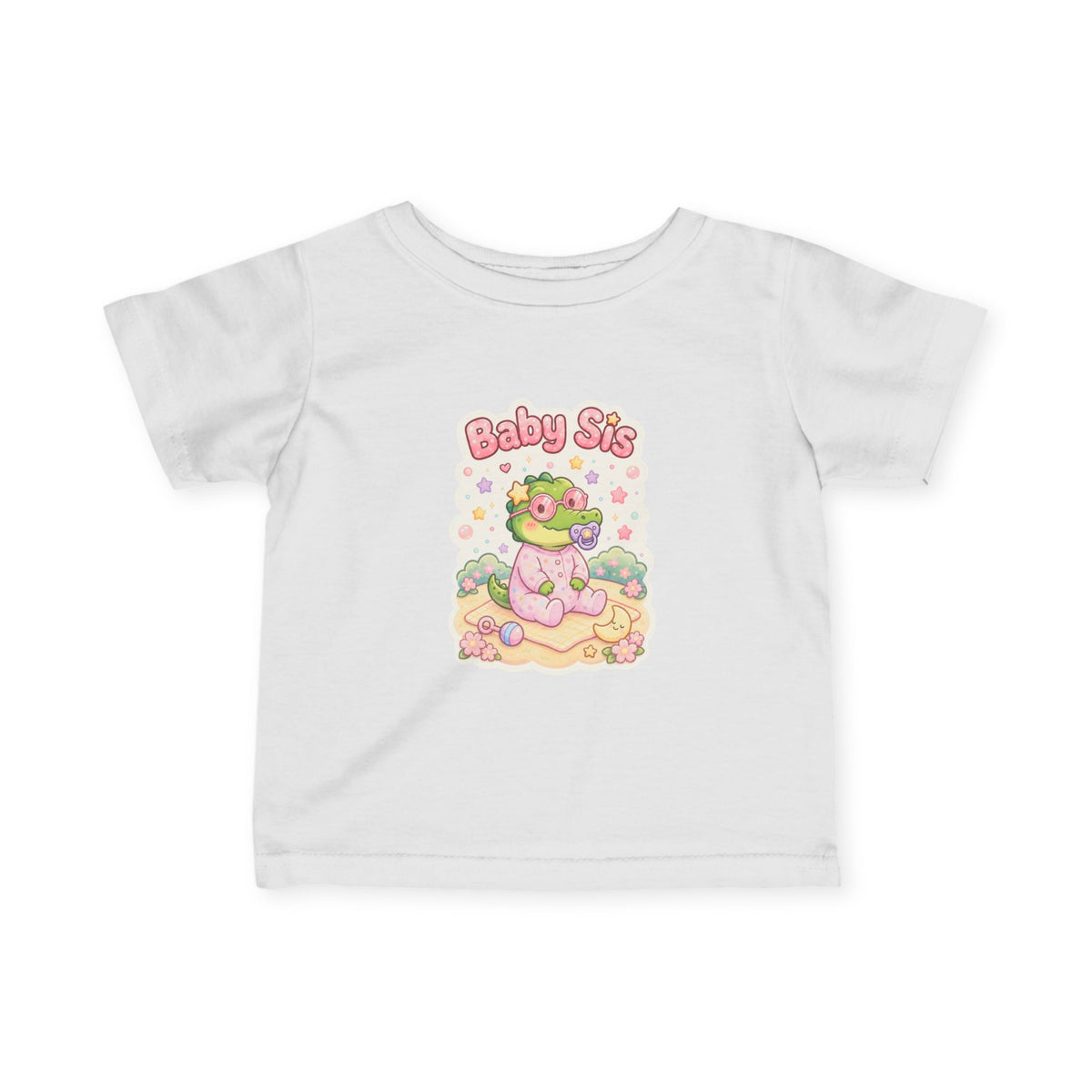 Baby Sis Gator Infant Fine Jersey Tee