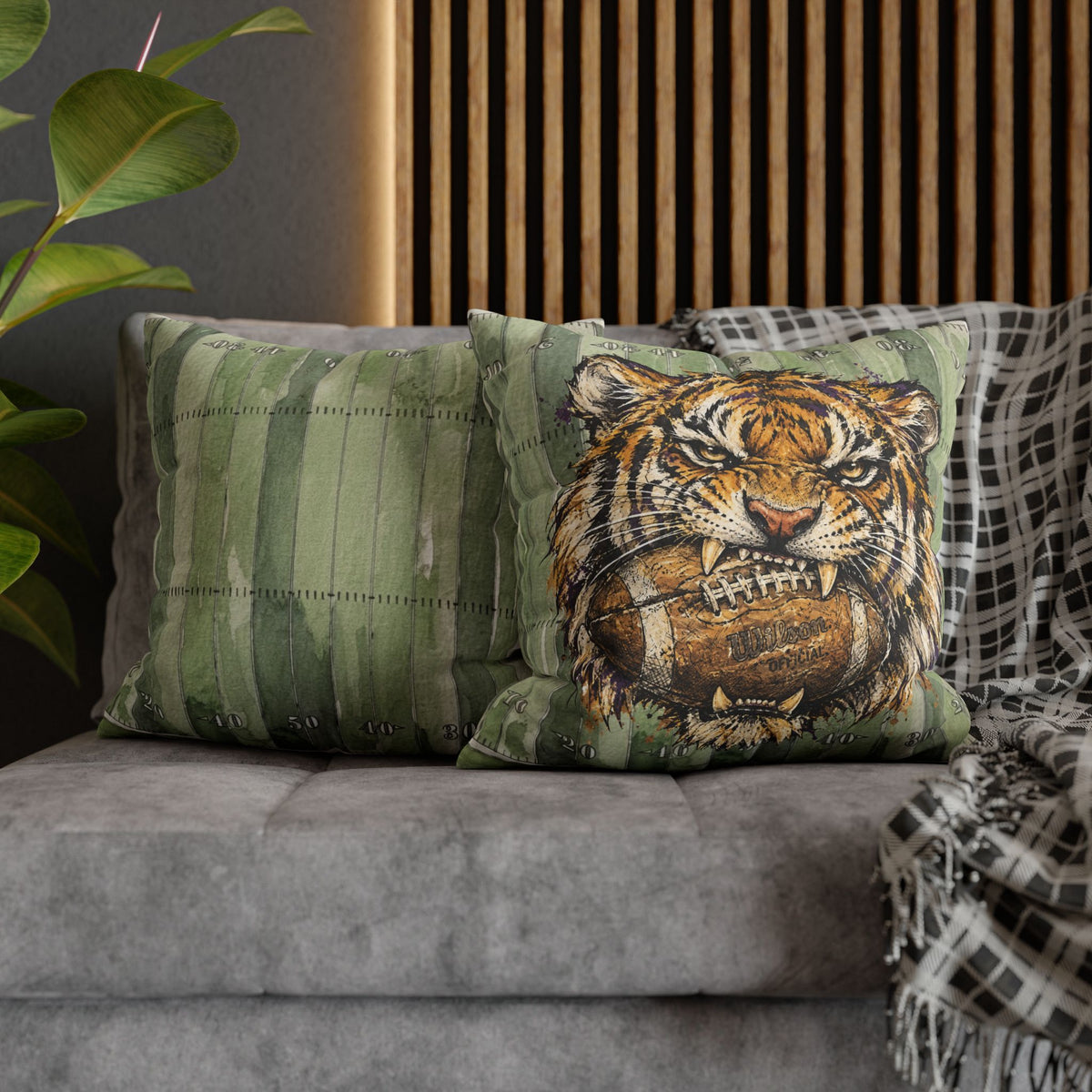 Touchdown Tiger Square Pillowcase