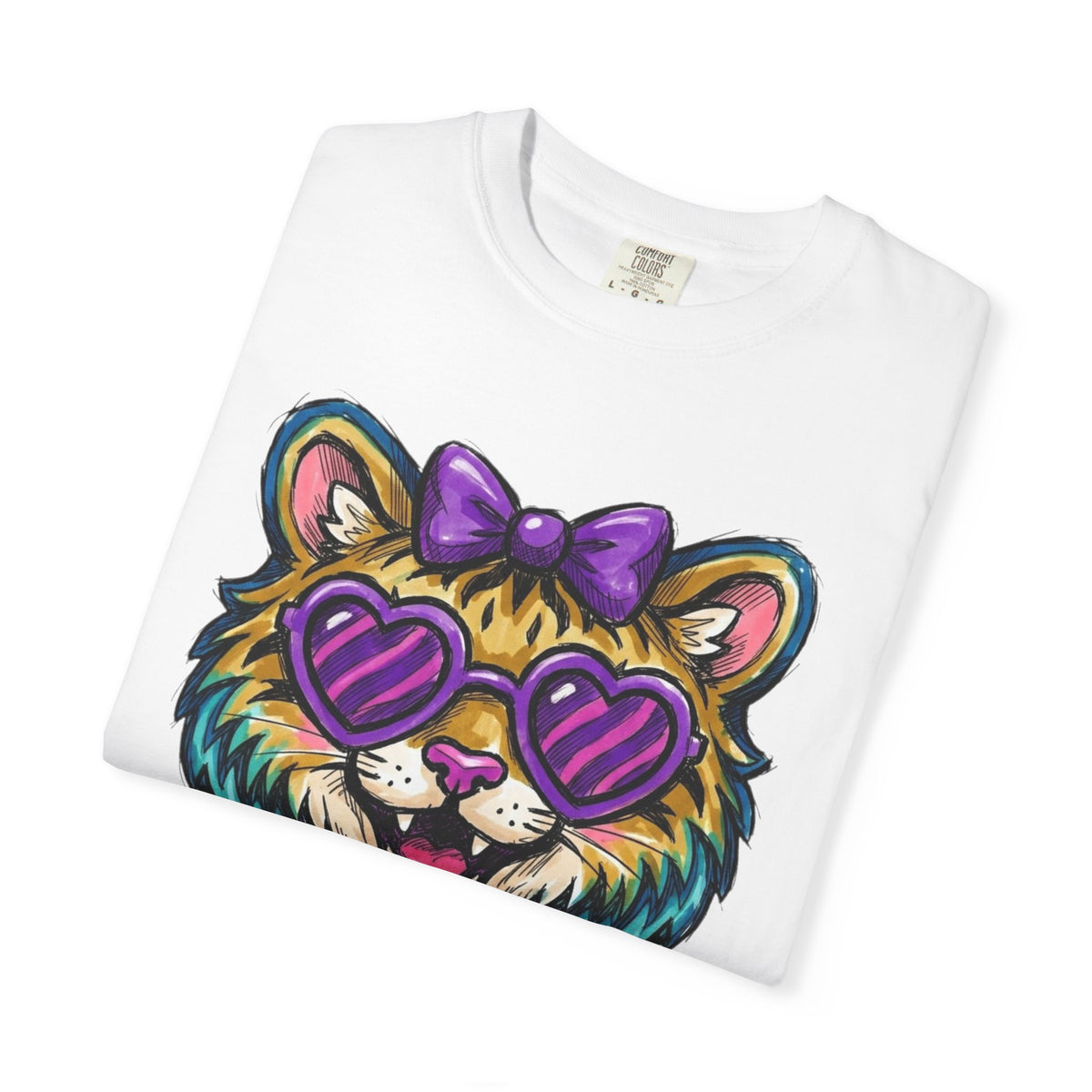 Tiger Kiffen Adult Bow Unisex Garment-Dyed T-shirt
