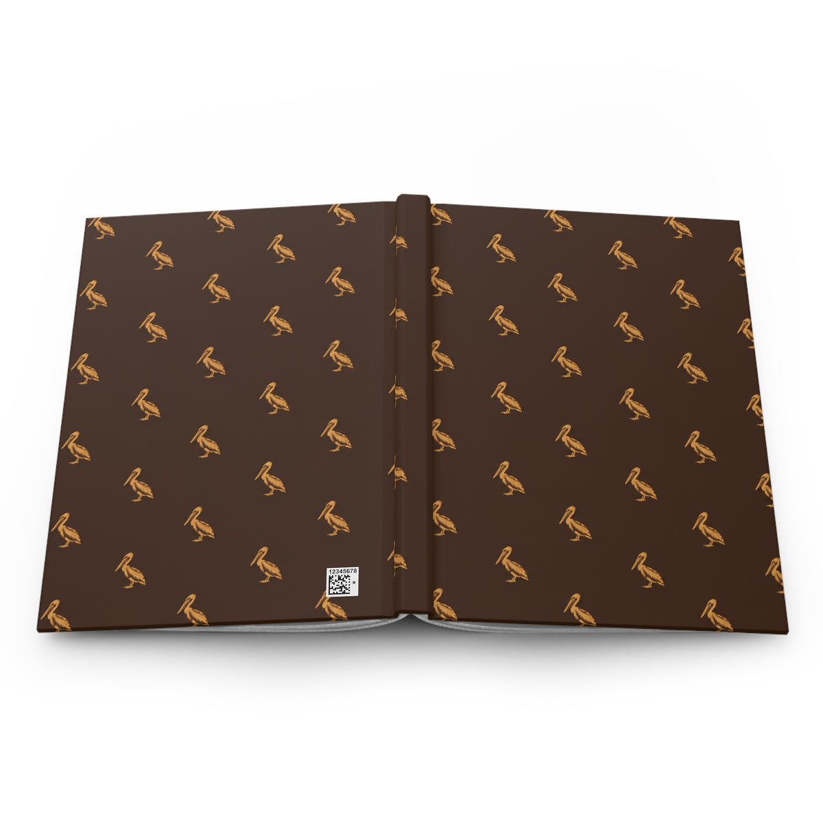 Gilded Pelican - Brown Hardcover Journal Matte (Lined)