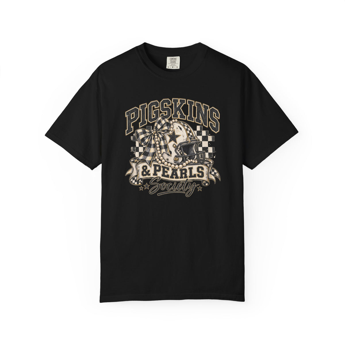 Pigskins & Pearls Society Comfort Colors® Tee