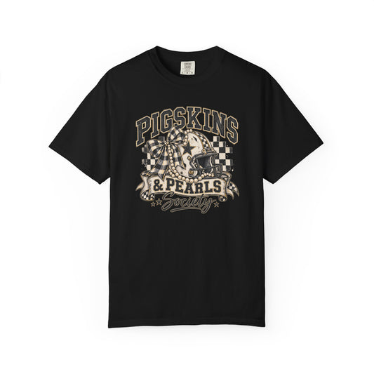 Pigskins & Pearls Society Comfort Colors® Tee